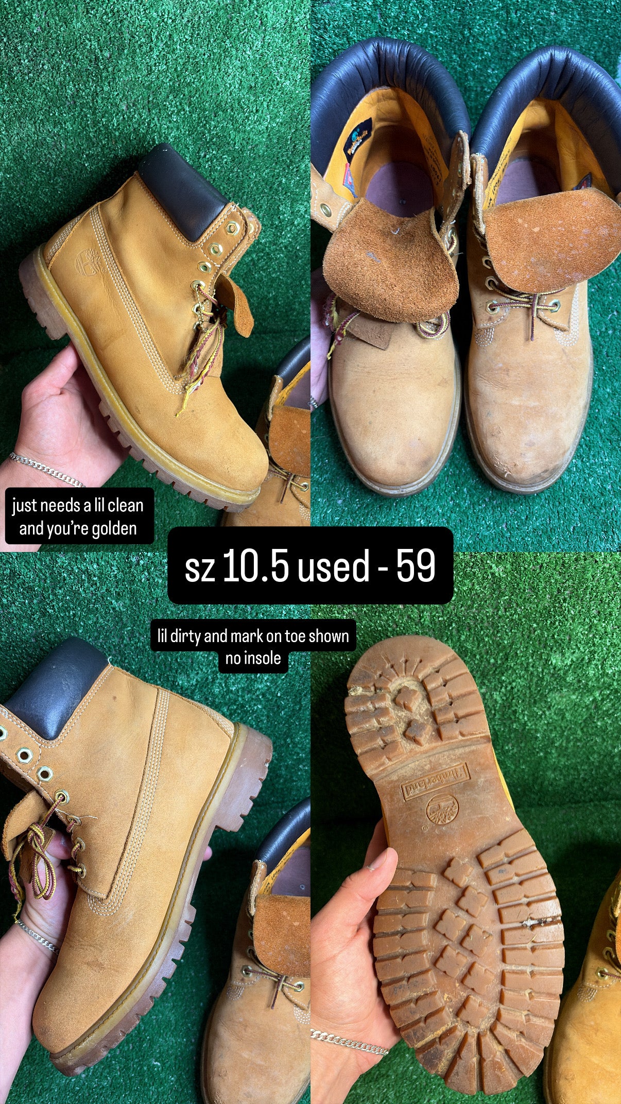 Timberlands Boot Wheat Size 10.5