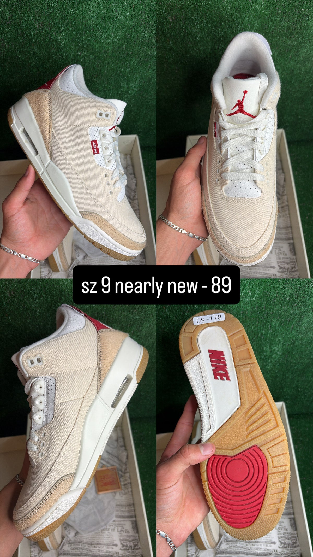Jordan 3 Levi’s Lunar New Year Size 9