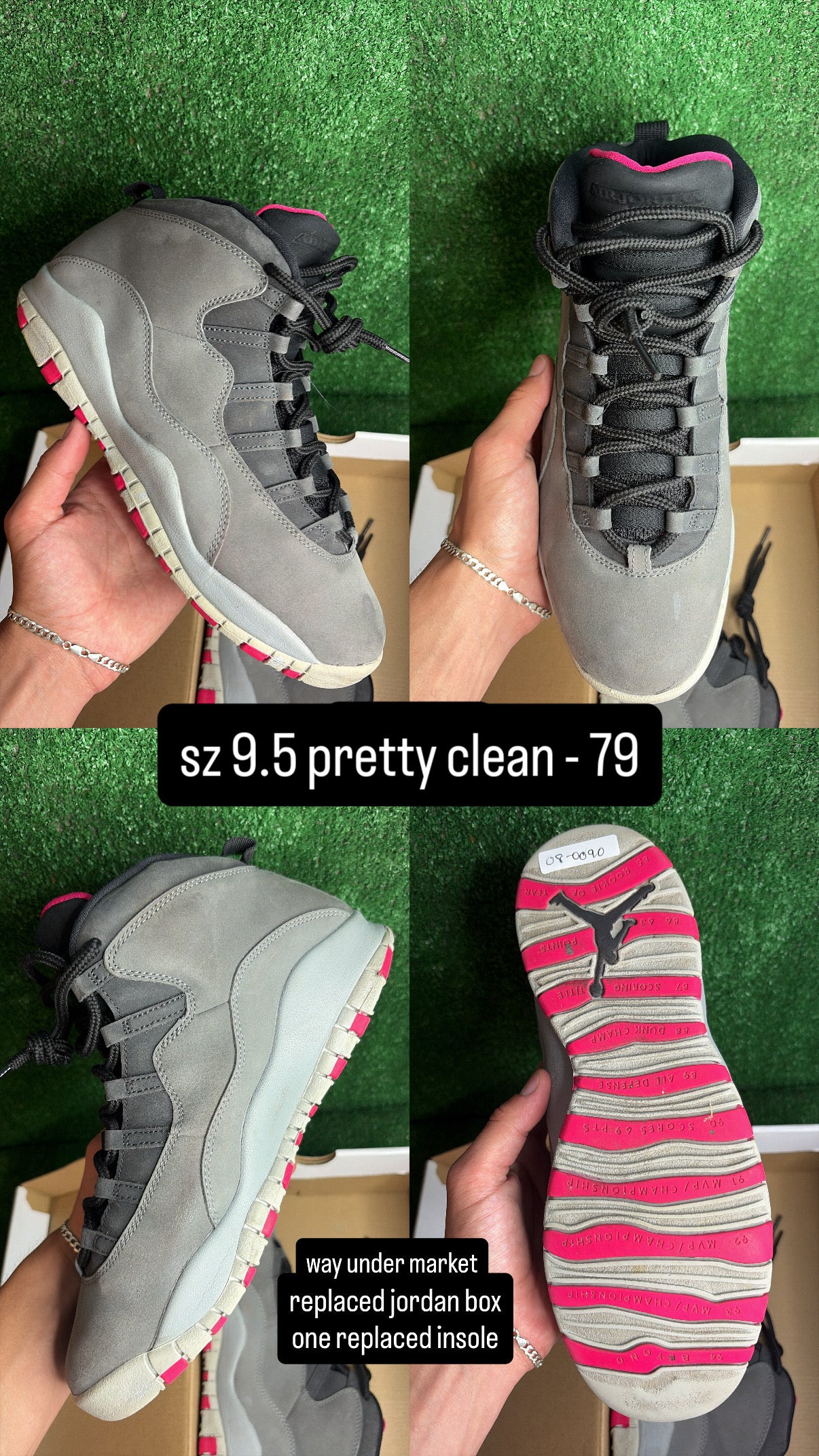 Jordan 10 Smoke Grey Size 9.5y
