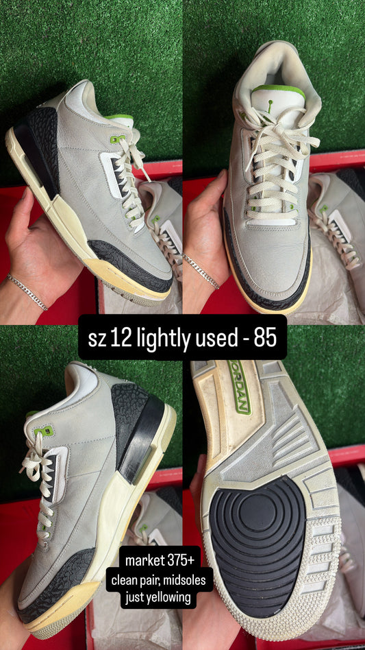 Jordan 3 Chlorophyll Size 12