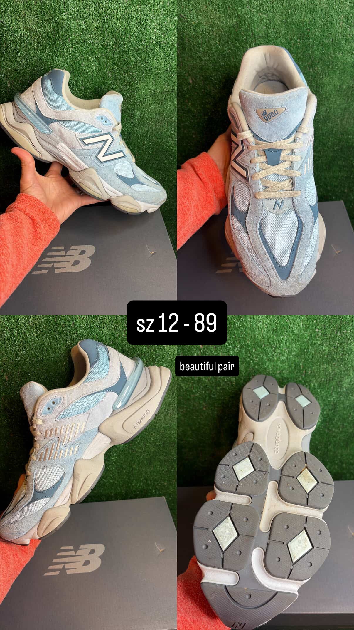 New Balance 9060 Chrome Blue Size 12