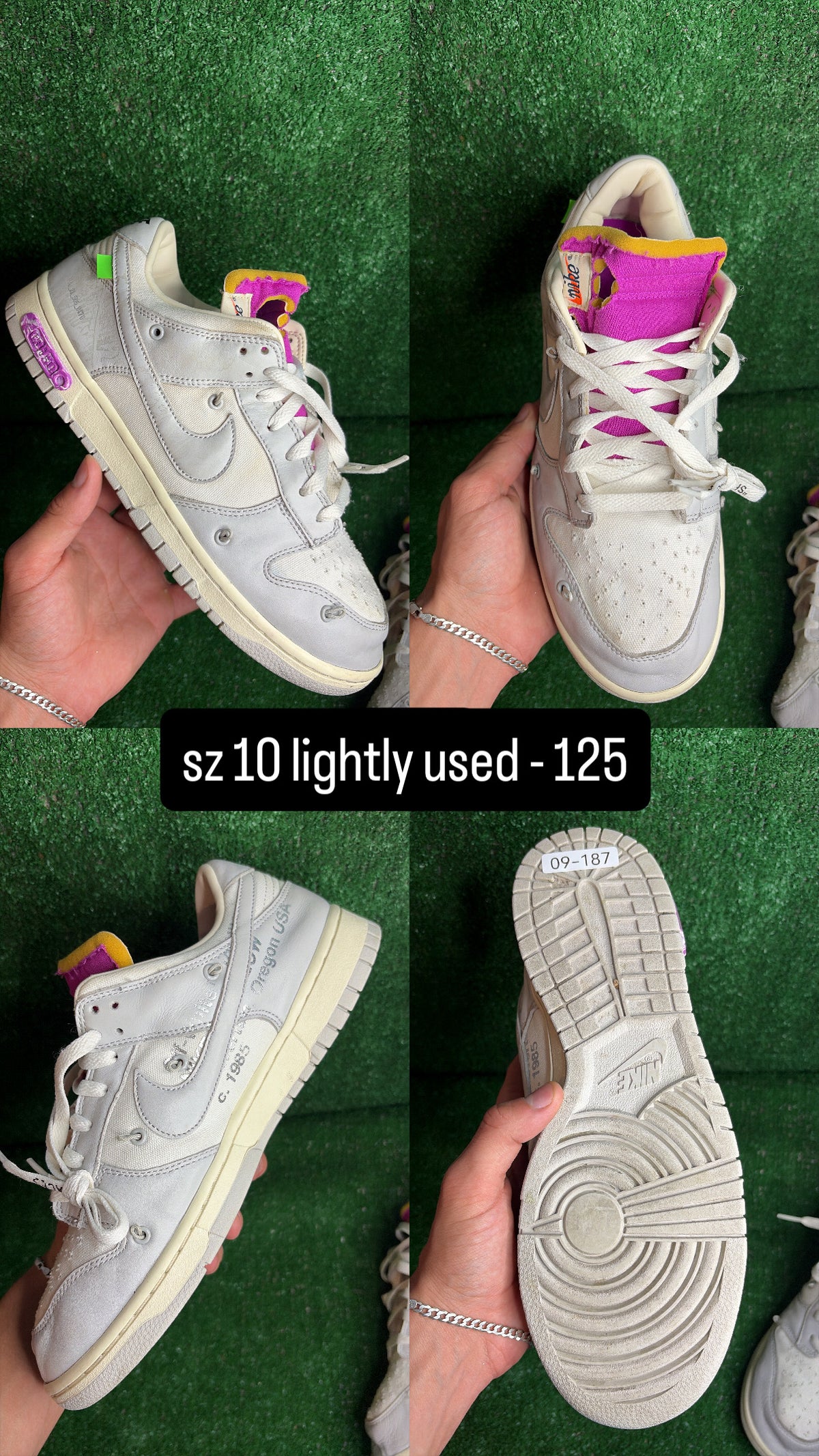 Nike Dunk Low Off White Lot 3 Size 10