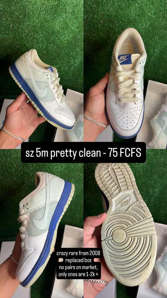 Nike Dunk Low Ice Blue White Vintage (2008) Size 5m (6.5w)