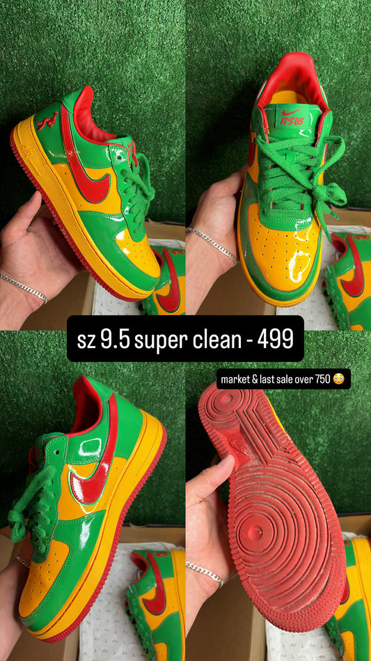 Nike Air Force 1 Low Lil Yachty Concrete Boys Lucky Green Size 9.5