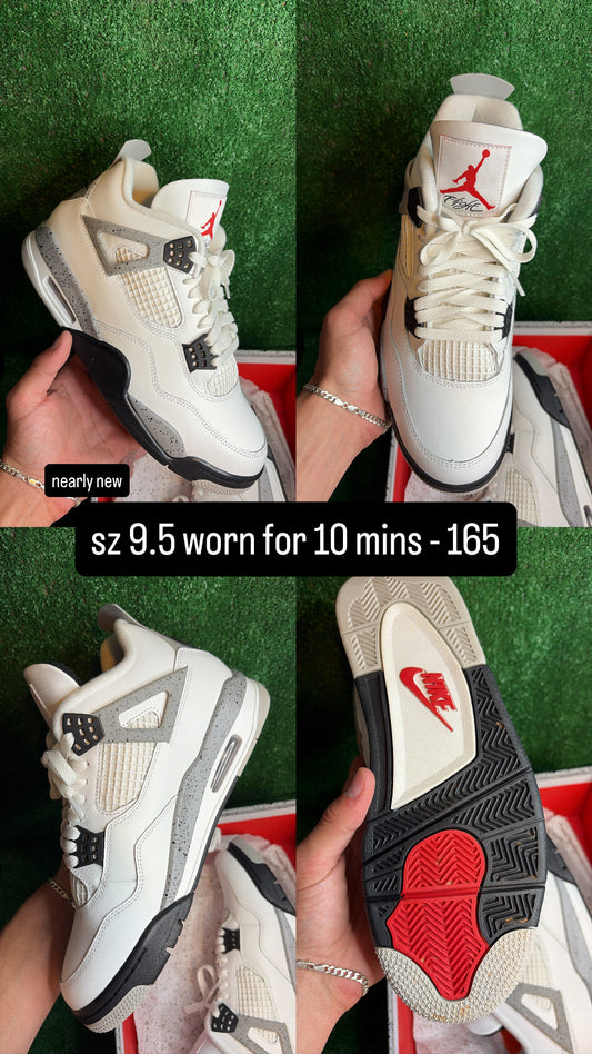 Jordan 4 White Cement Size 9.5
