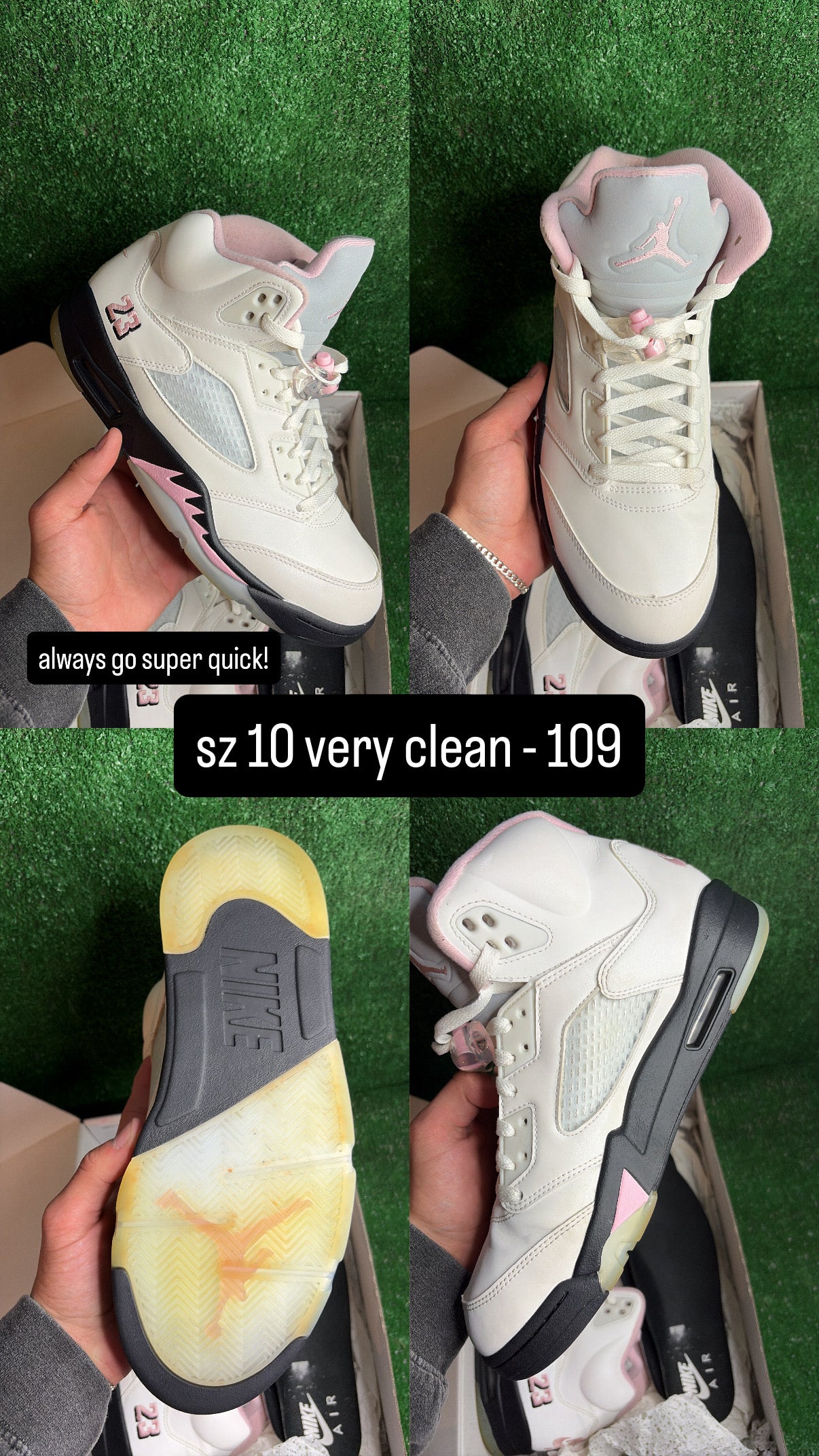 Jordan 5 Soft Pink Size 10