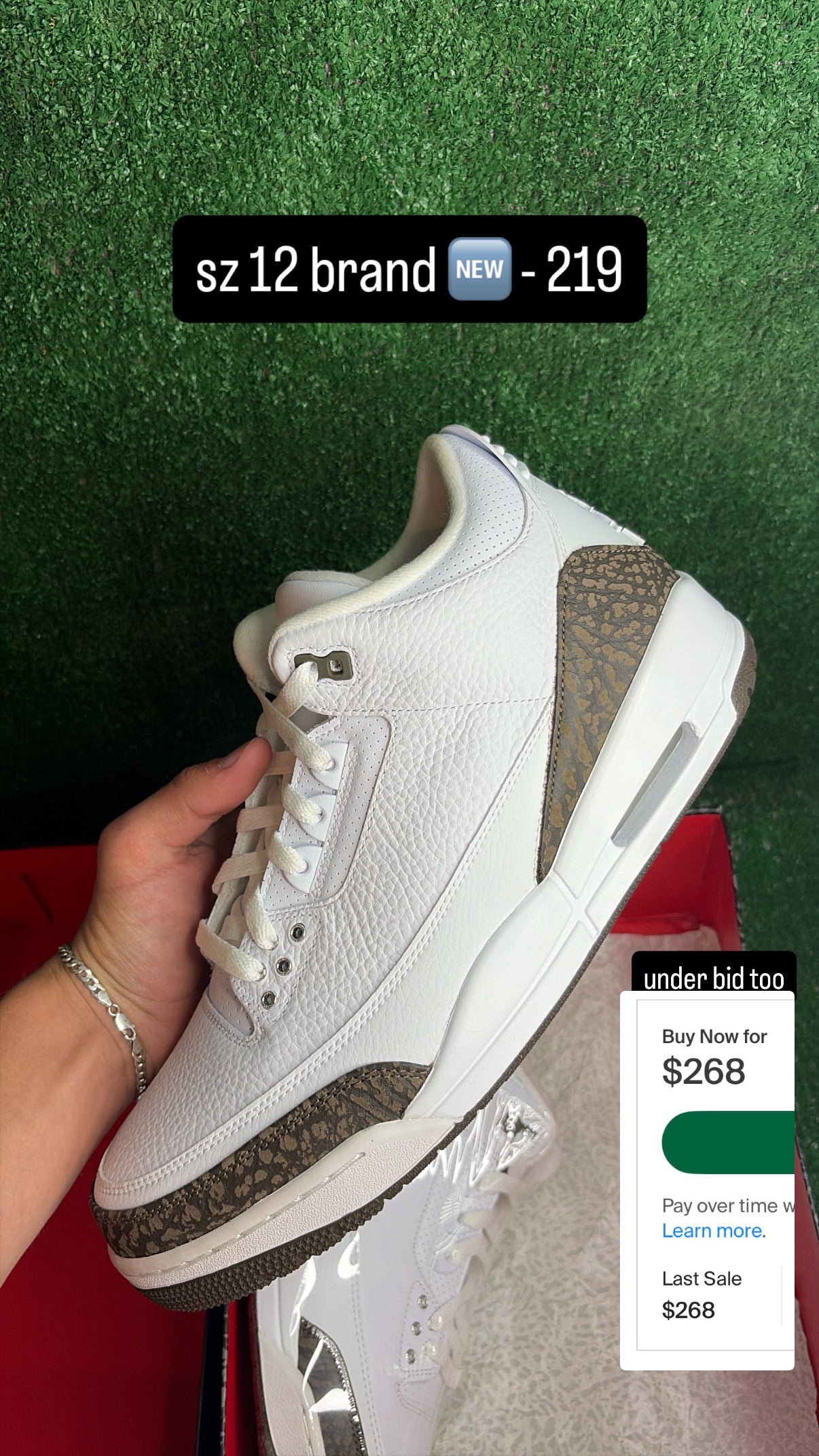 Jordan 3 Retro Mocha Size 12