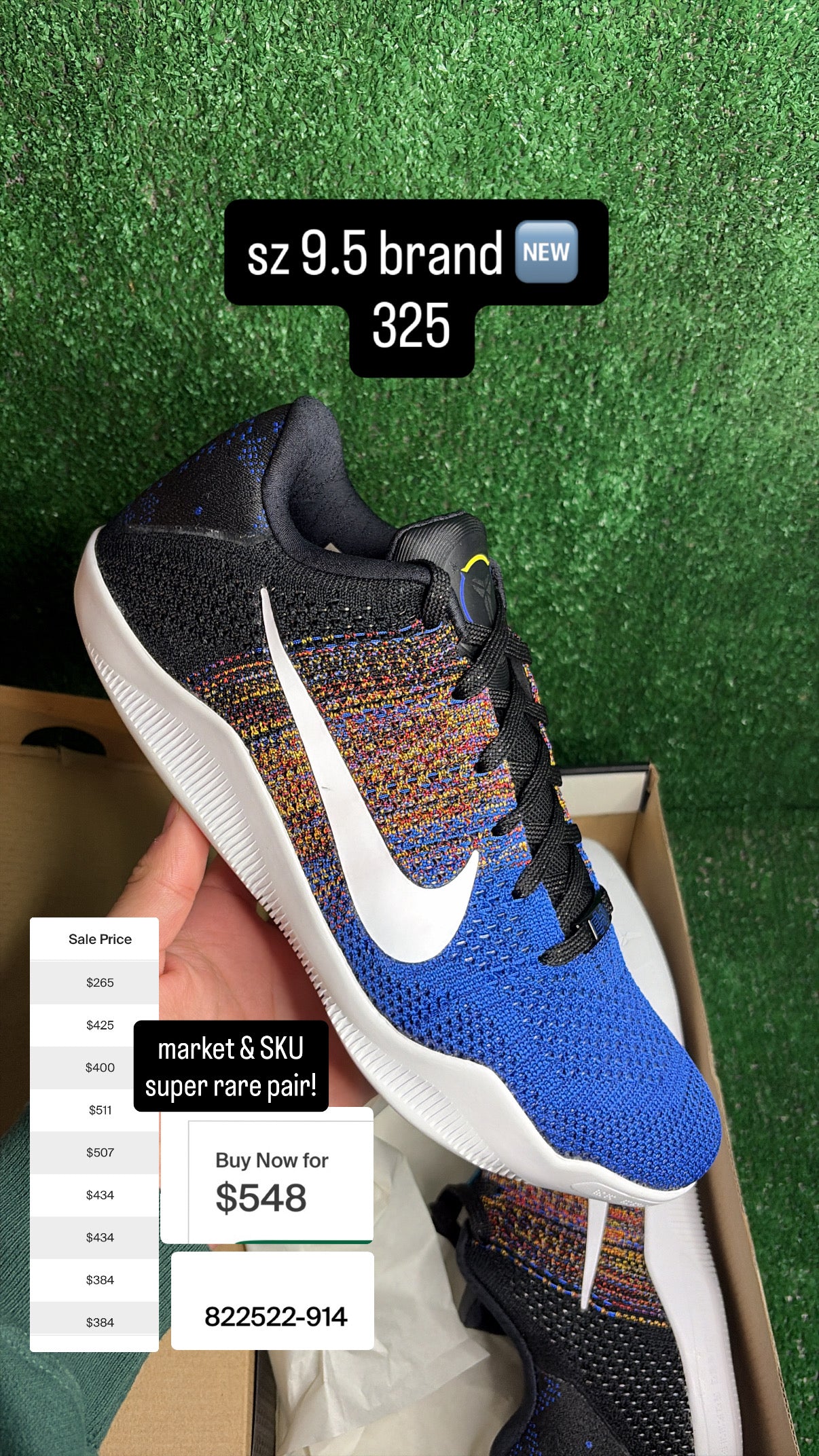 Kobe 11 Elite Low BHM Size 9.5 (2016)