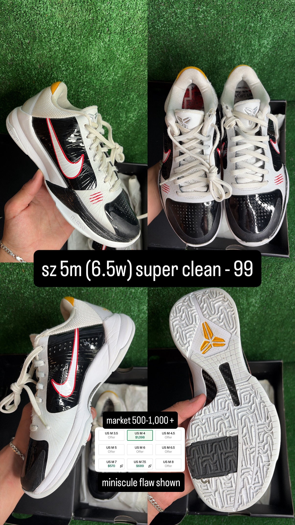 Kobe 5 Protro Bruce Lee Alternate Size 5m (6.5w)