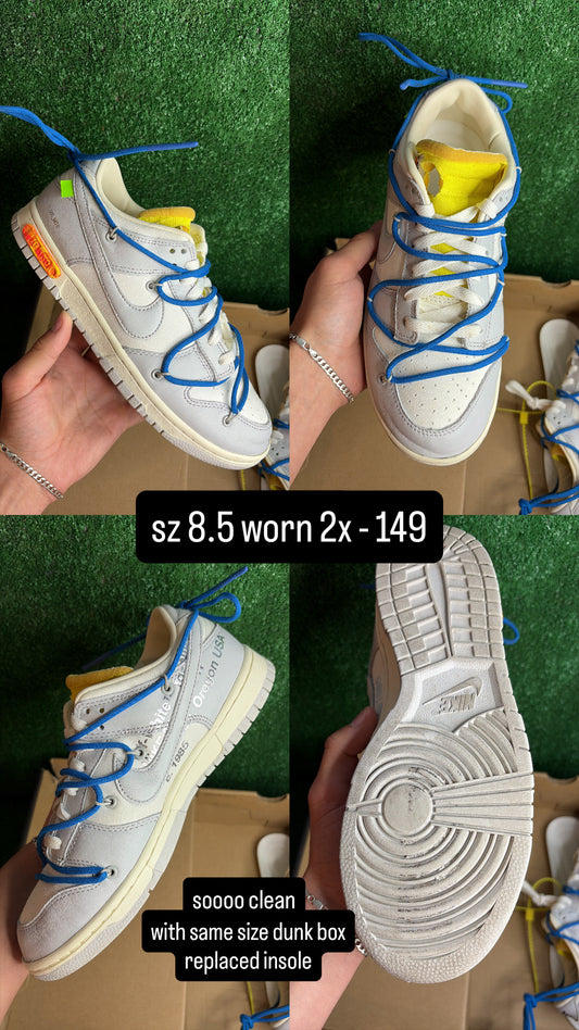 Nike Dunk Low Off White Lot 10 Size 8.5