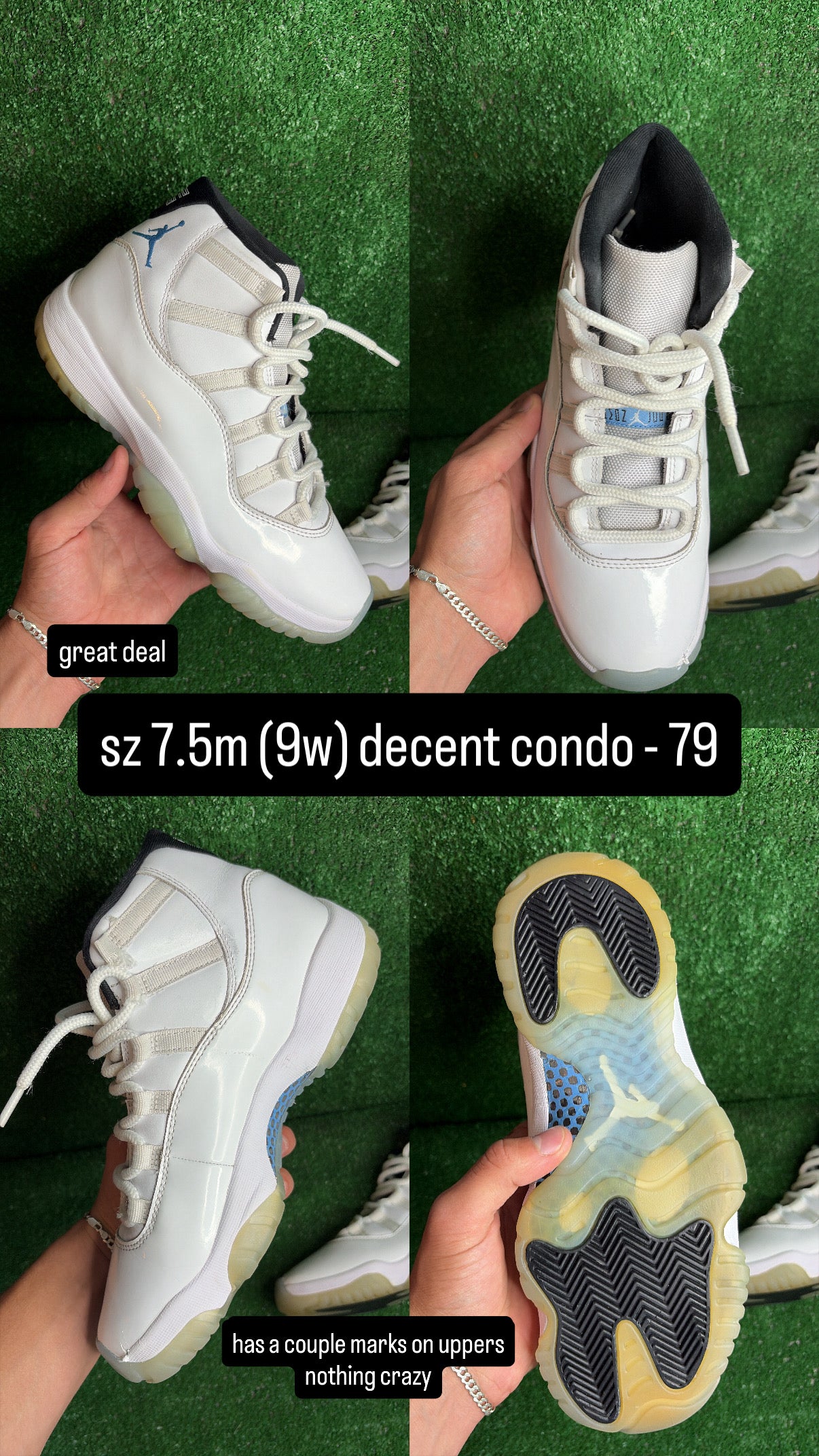Jordan 11 Legend Blue Size 7.5m (9w)