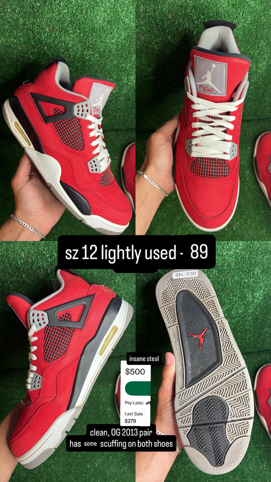 Jordan 4 Toro Bravo (2013) Size 12