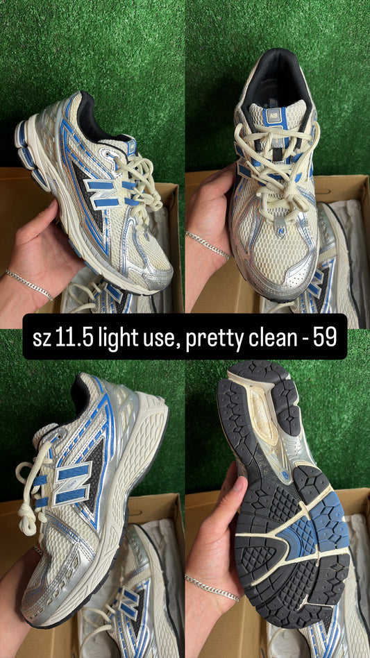 New Balance 1906R Silver Metallic Blue Size 11.5