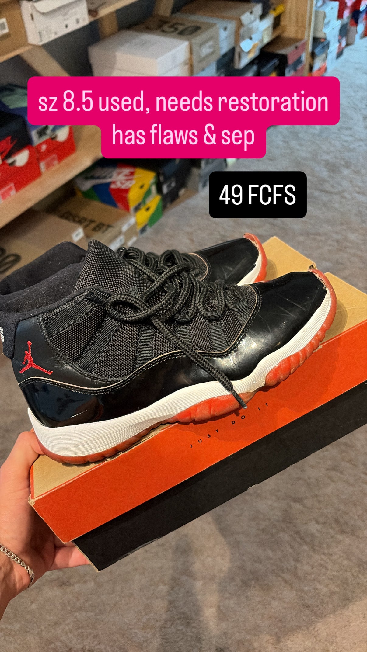 Jordan 11 Bred Size 8.5