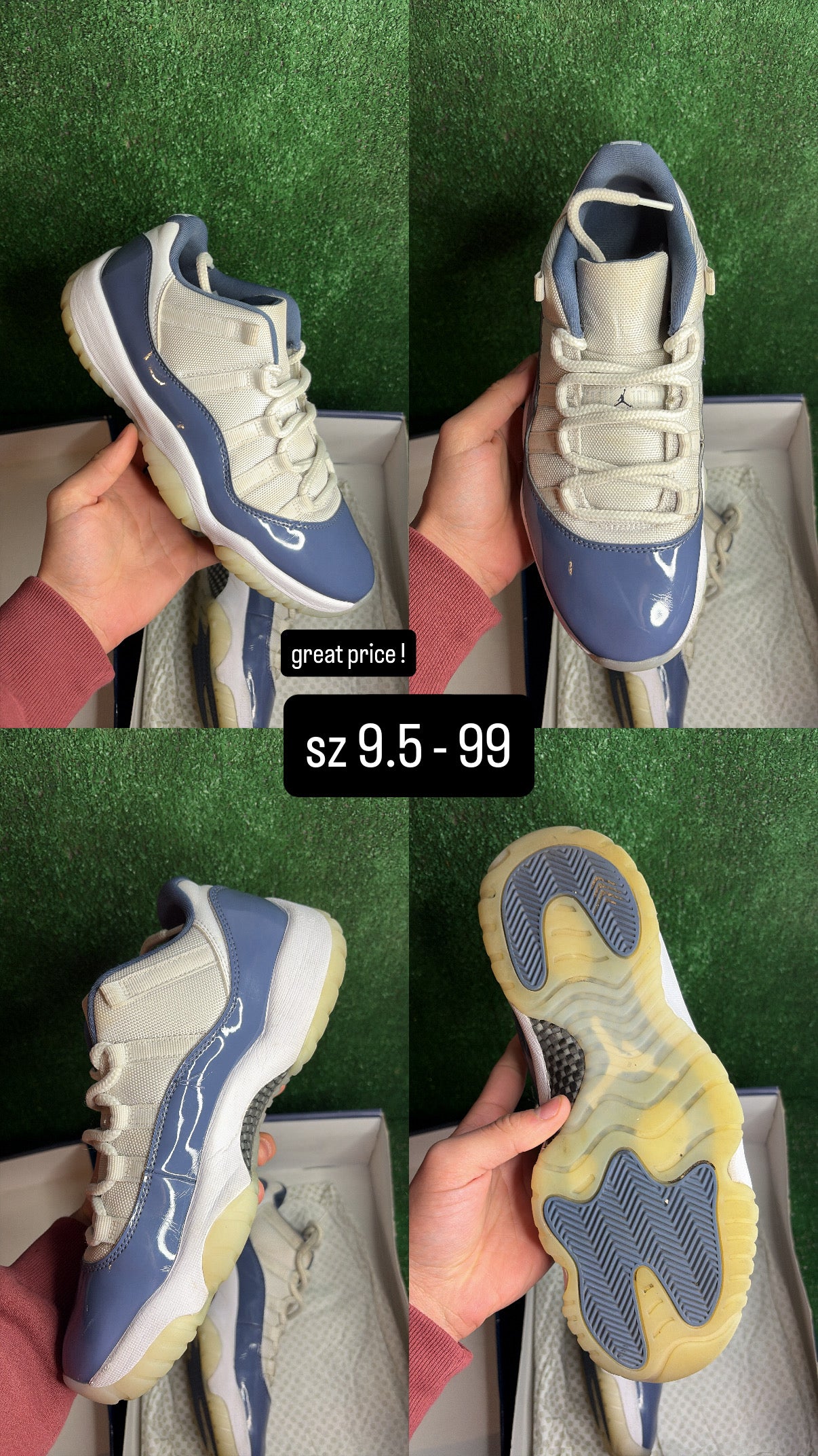 Jordan 11 Low Diffused Blue Size 9.5