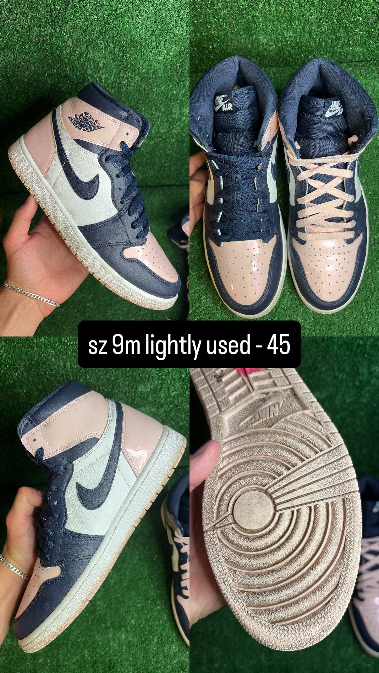 Jordan 1 Atmosphere Bubble Gum Size 9m