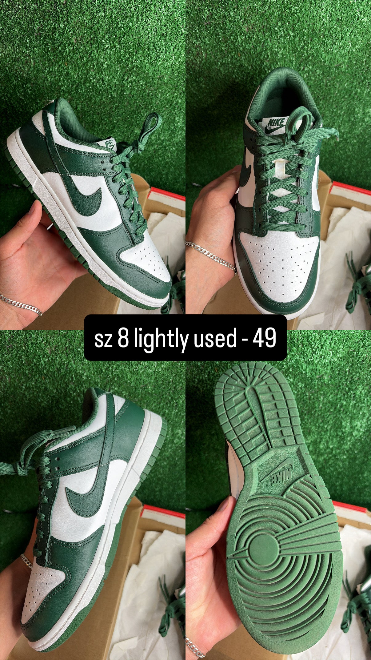 Nike Dunk Low Michigan State Size 8