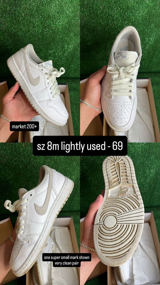 Jordan 1 Low Neutral Grey Size 8m (9.5w)