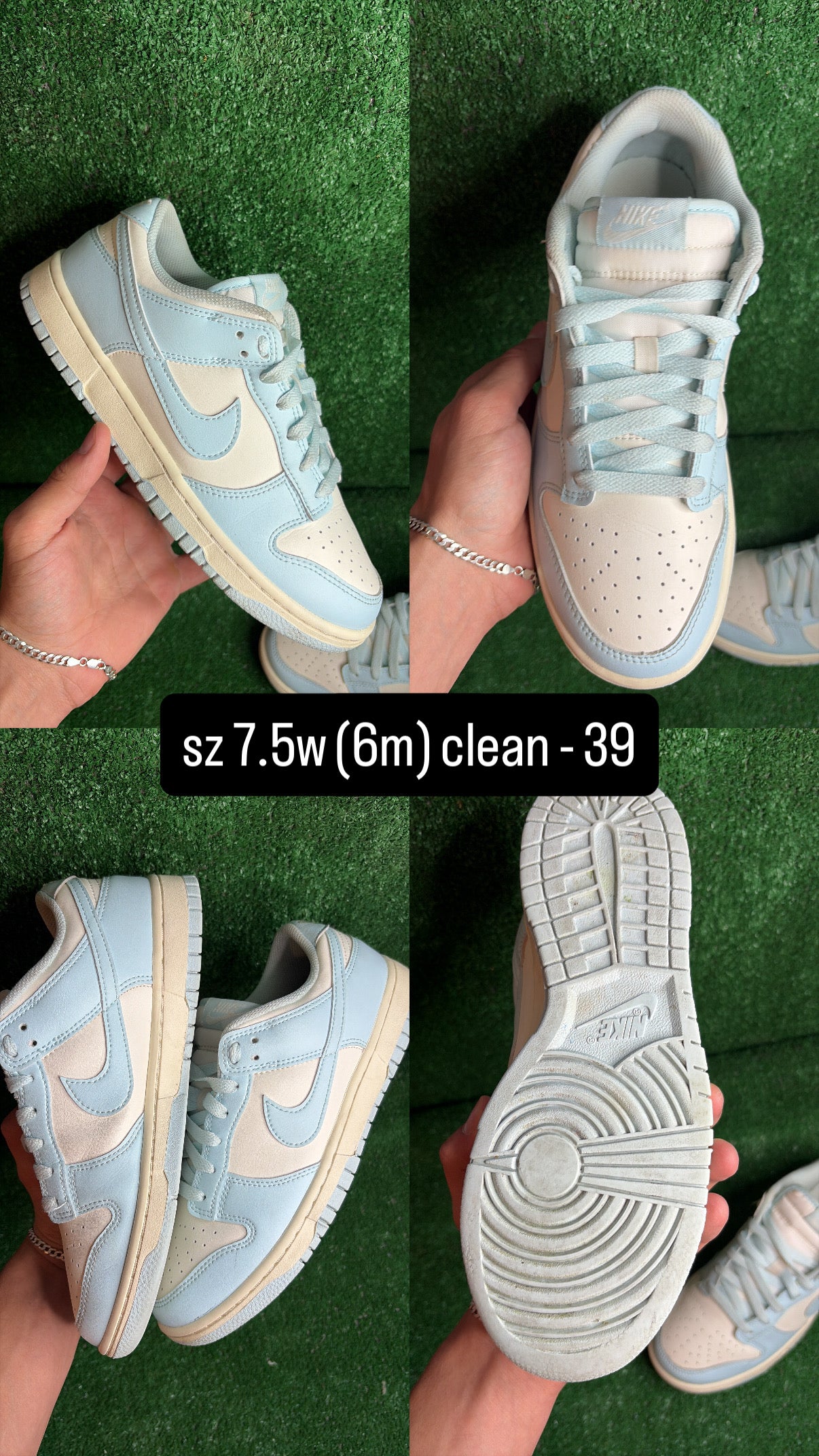 Nike Dunk Low Blue Tint Glacier Size 6m (7.5w)