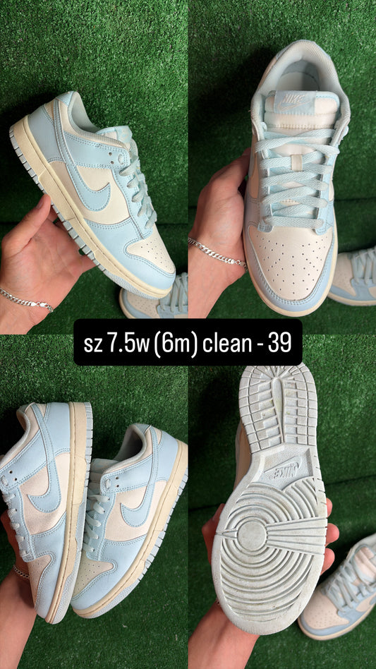 Nike Dunk Low Blue Tint Glacier Size 6m (7.5w)