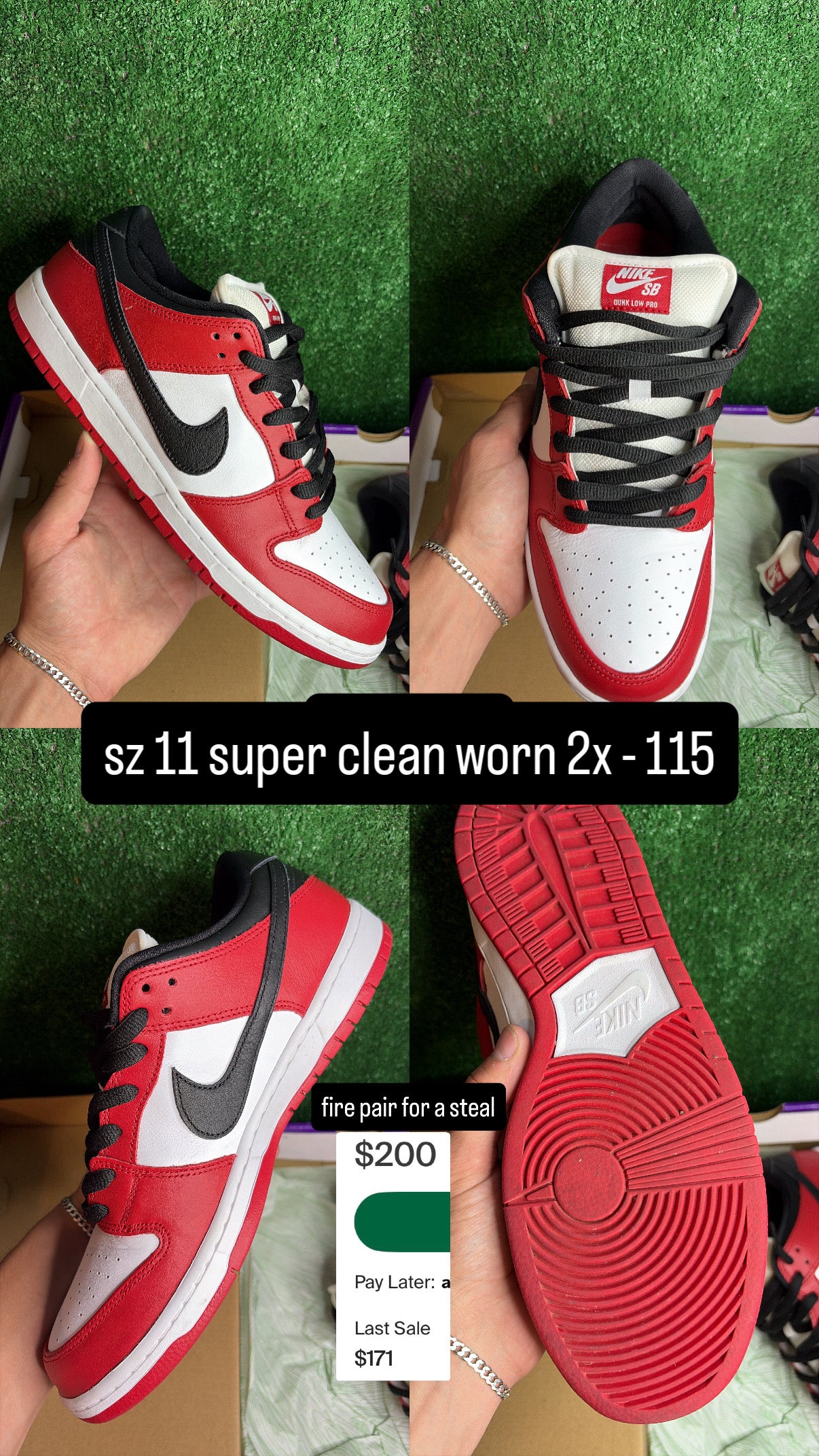 Nike Dunk Low J-Pack Chicago Size 11