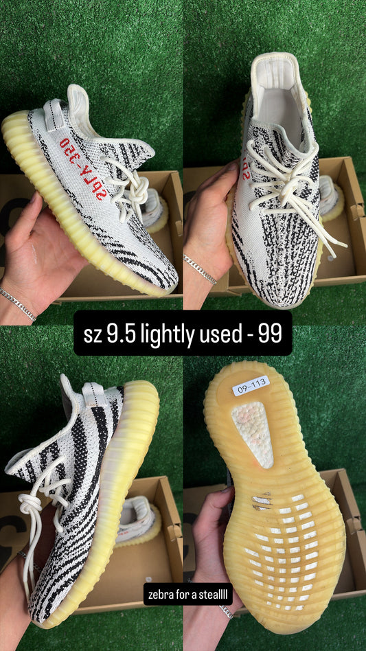 Yeezy 350 Boost V2 Zebra Size 9.5