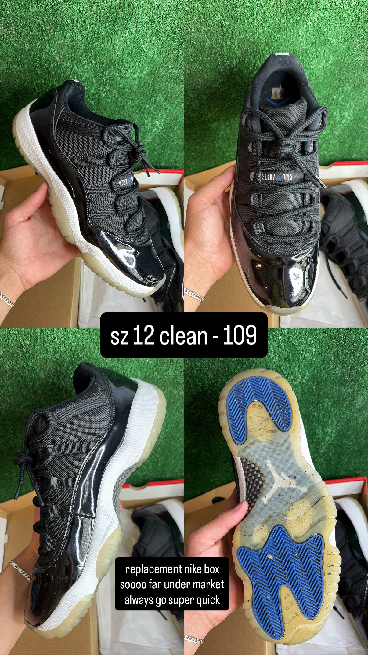 Jordan 11 Low Space Jam Size 12
