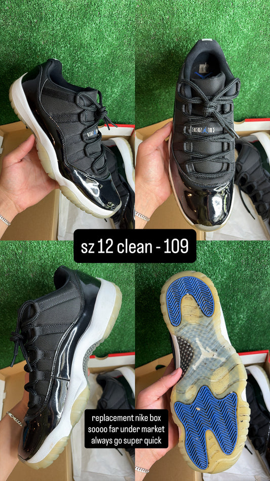 Jordan 11 Low Space Jam Size 12