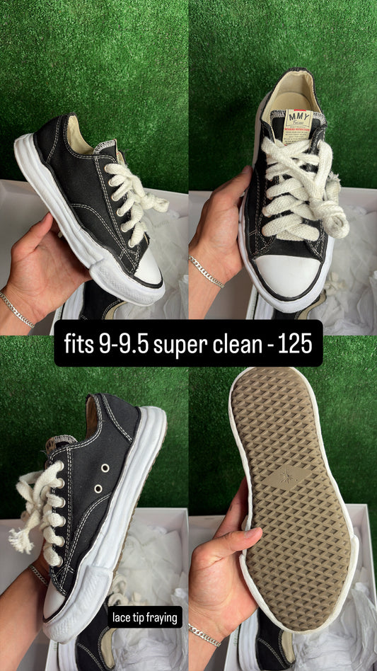 Mason Mihara Yasuhiro OG Sole Canvas Low Black White Size 9
