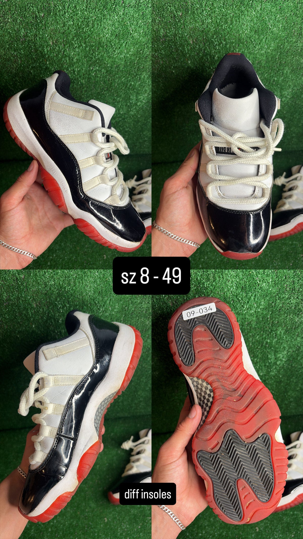 Jordan 11 Low Concord Bred Size 8