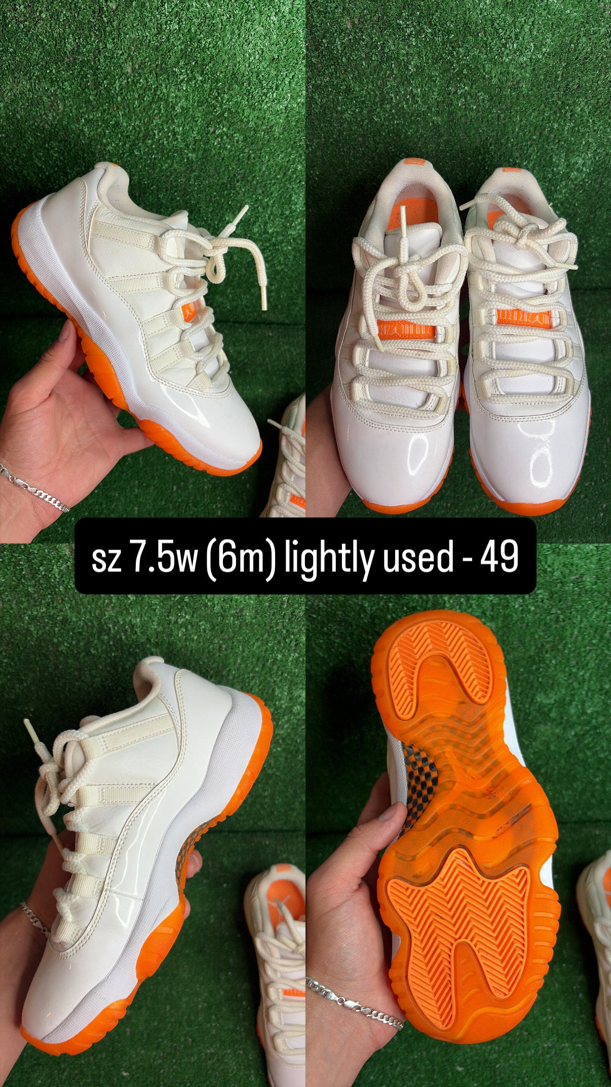 Jordan 11 Low Citrus Size 7.5m (9w)