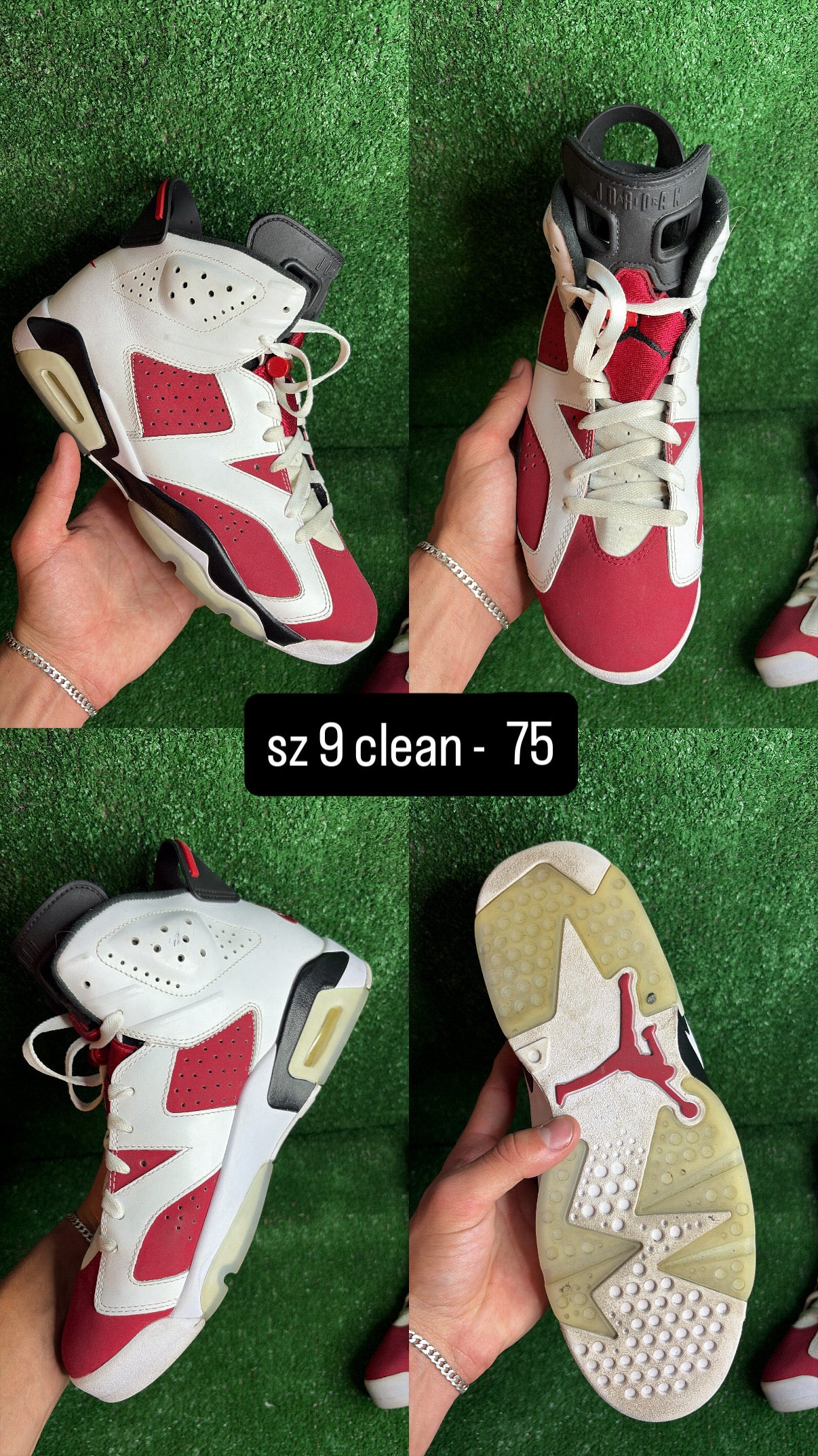Jordan 6 Carmine Size 9