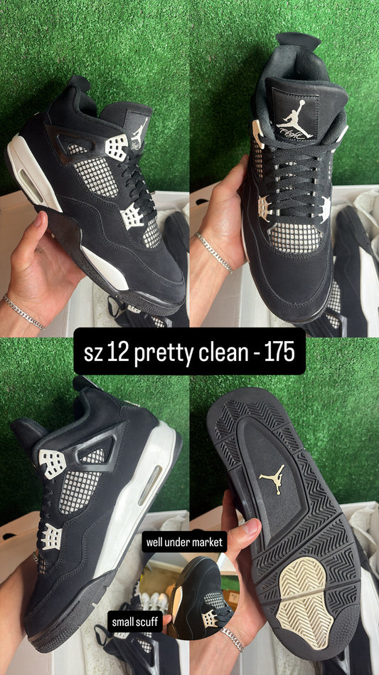 Jordan 4 White Thunder Size 12