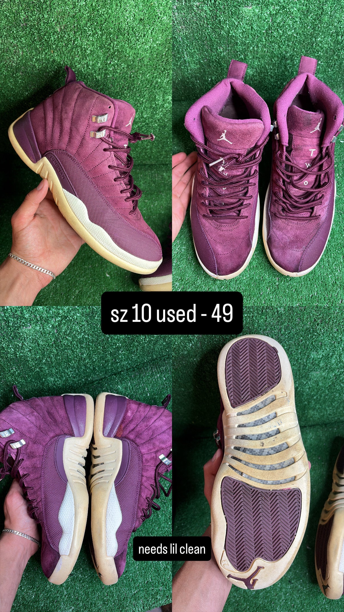 Jordan 12 Burgundy Size 10