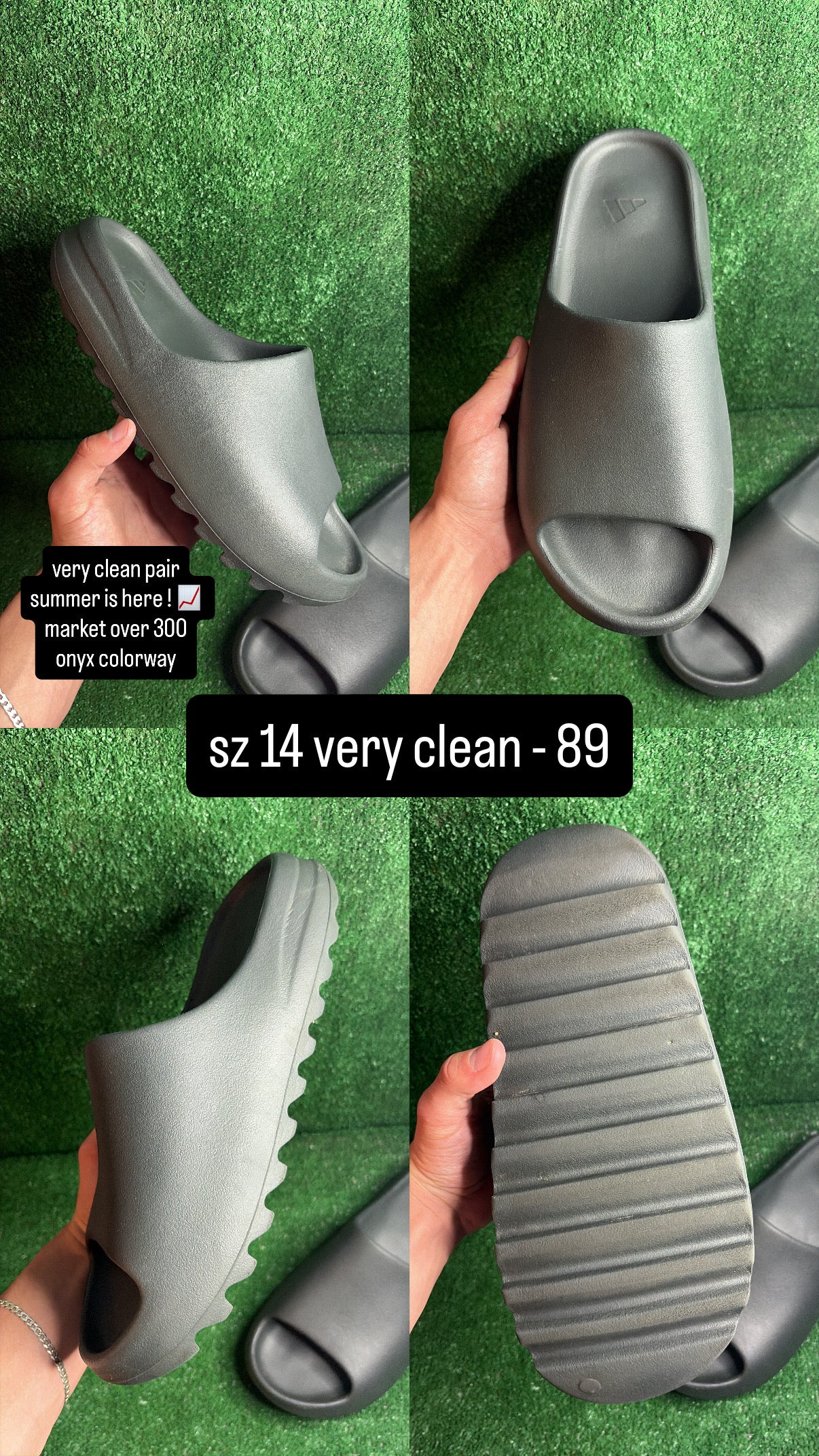 Yeezy Slide Onyx Size 14