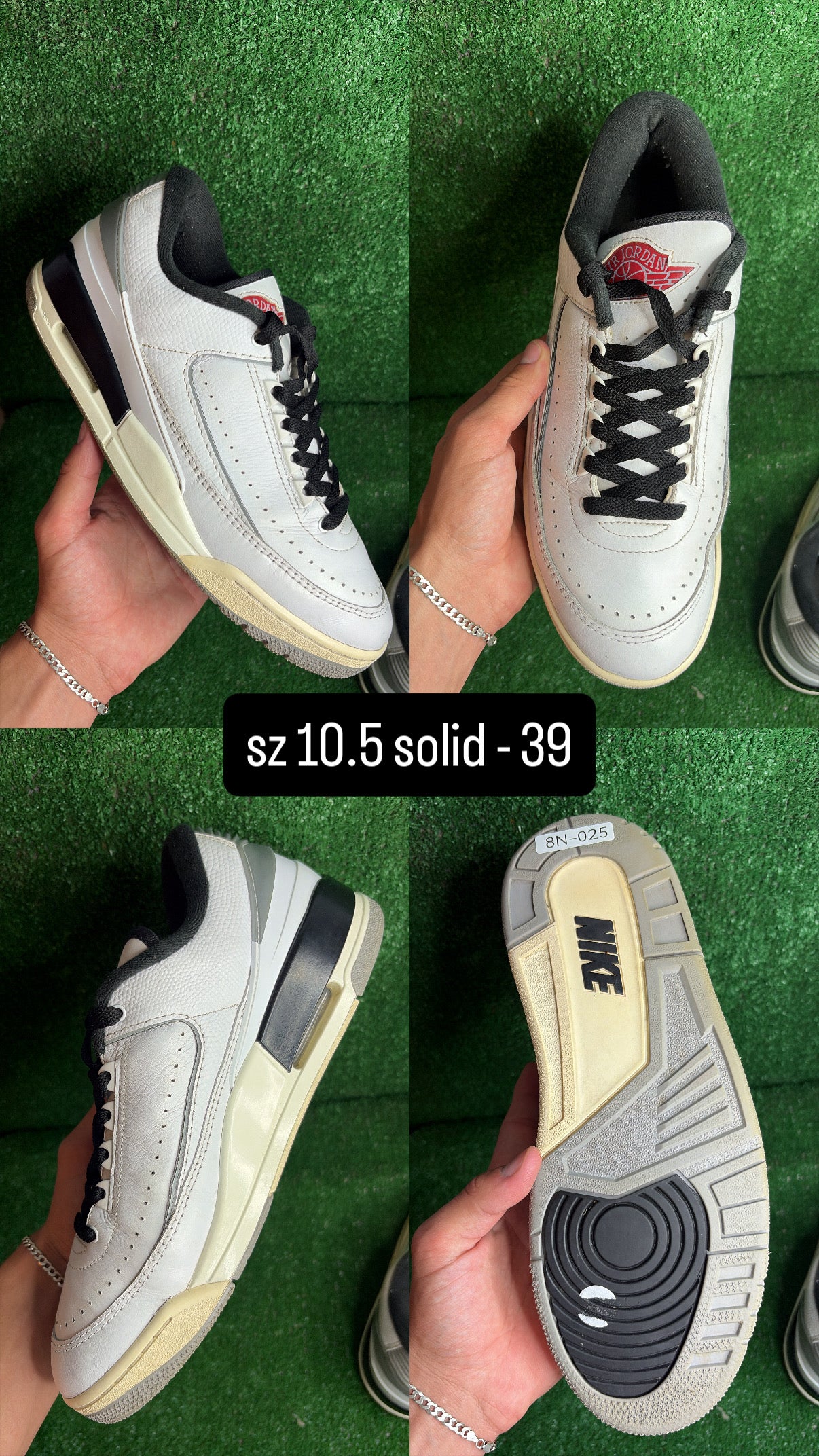 Jordan 2 Low Cement Grey Size 10.5