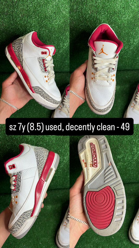 Jordan 3 Cardinal Size 7 (8.5w)