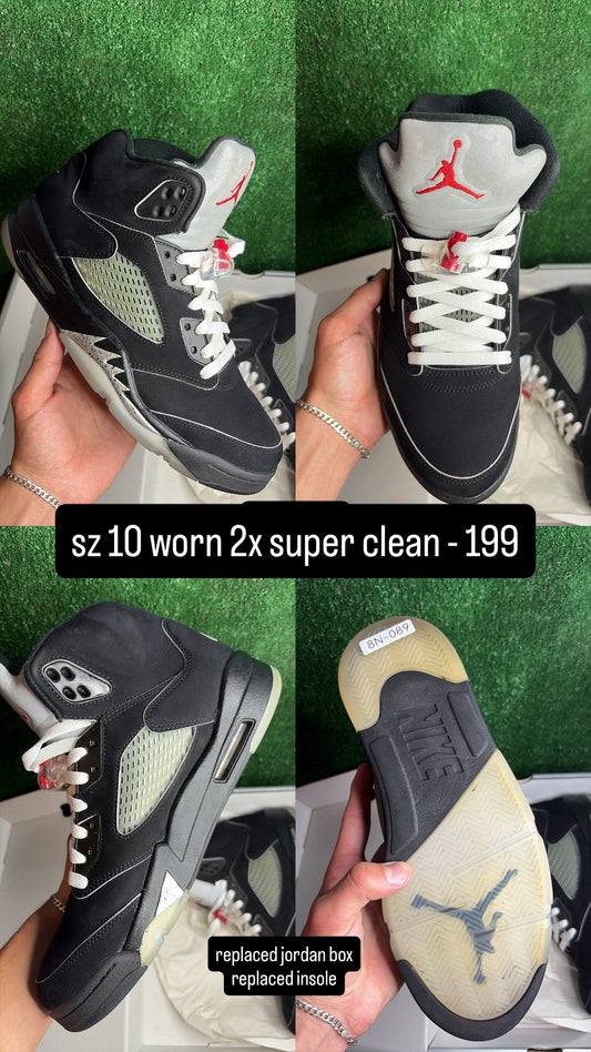 Jordan 5 Black Metallic Size 10