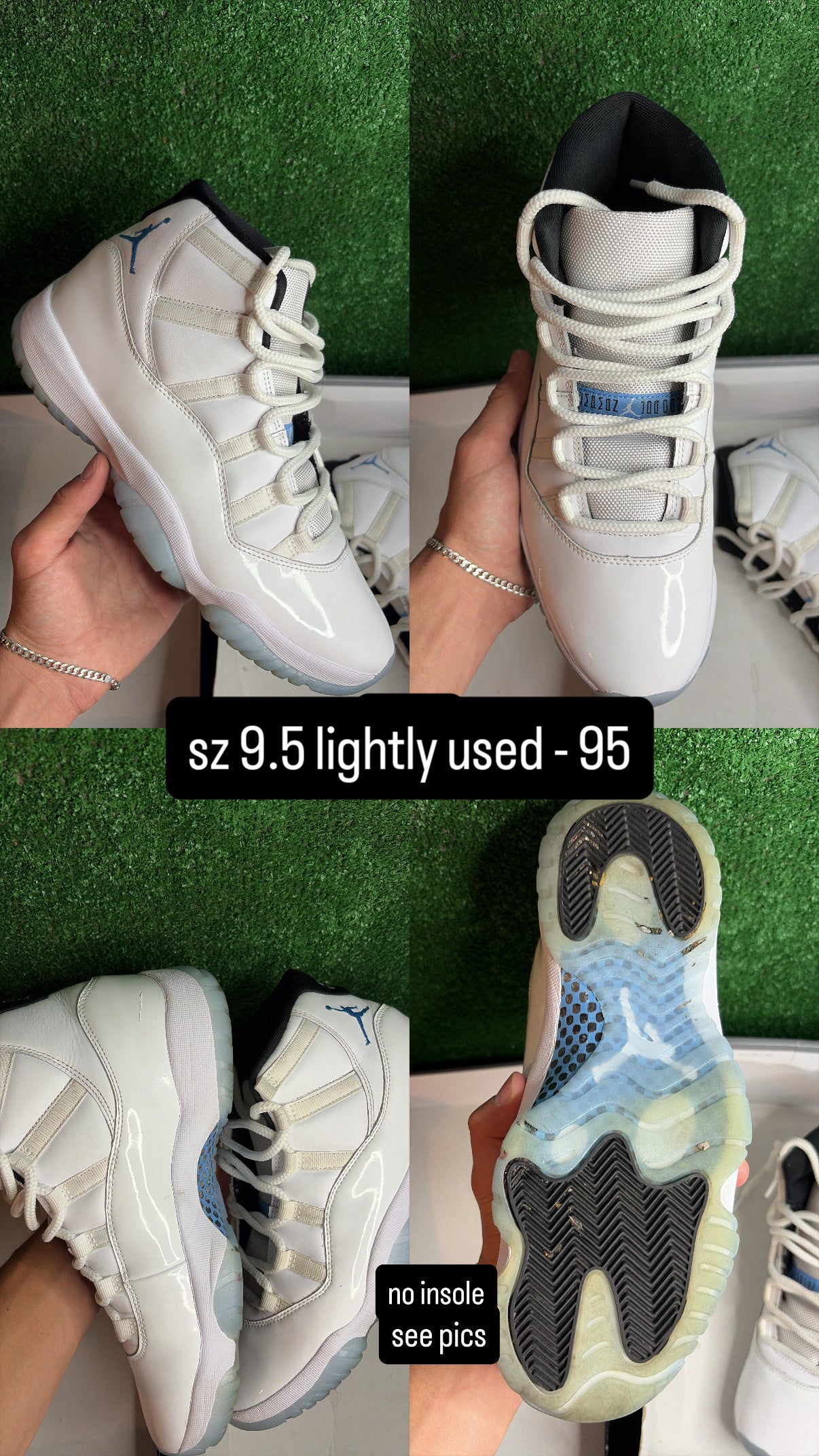 Jordan 11 Legend Blue Size 9.5