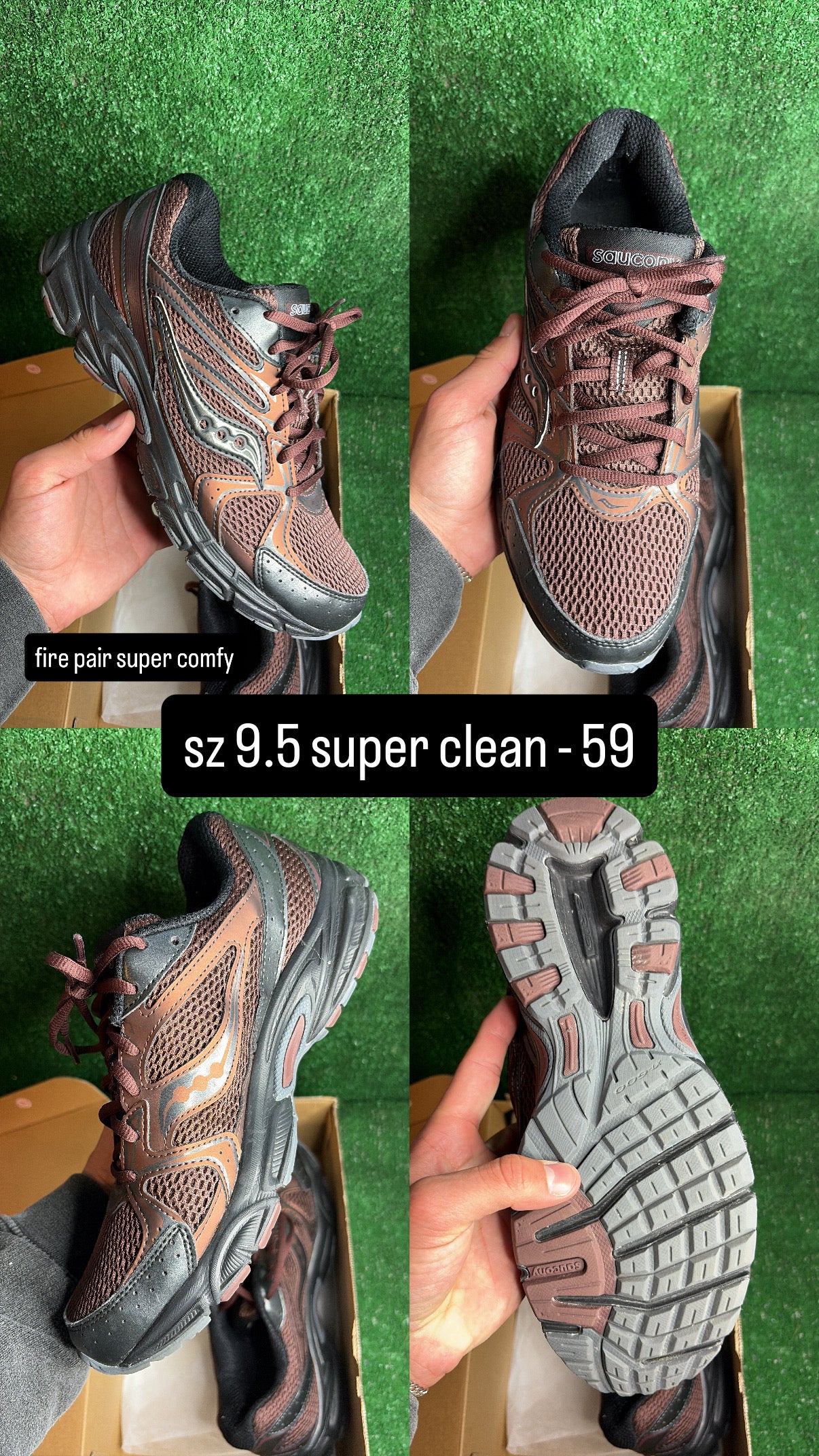 Saucony Ride Millenium Brown Metallic Size 9.5