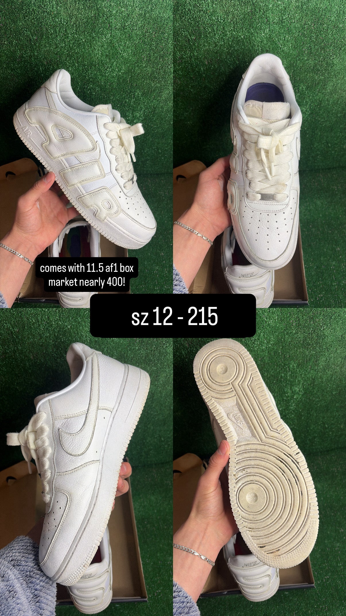 CPFM Air Force 1 Low White Size 12