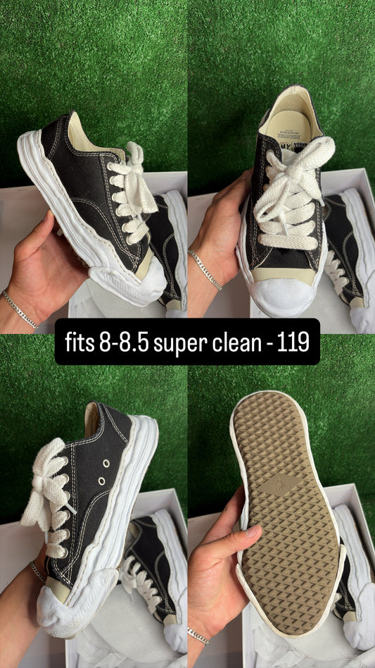 Mason Mihara Yasuhiro OG Sole Canvas Low Black White Size 8