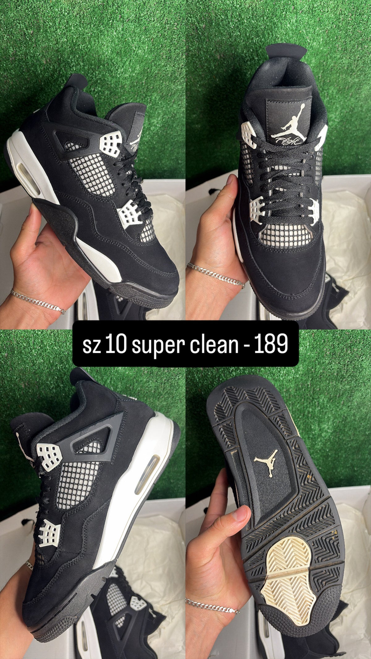 Jordan 4 White Thunder Size 10