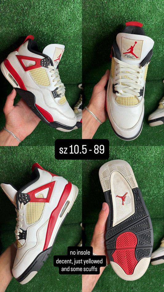 Jordan 4 Red Cement Size 10.5