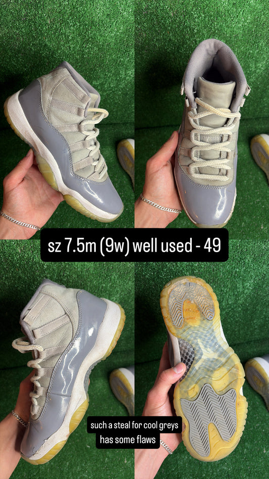 Jordan 11 Cool Grey Size 7.5m (9w)