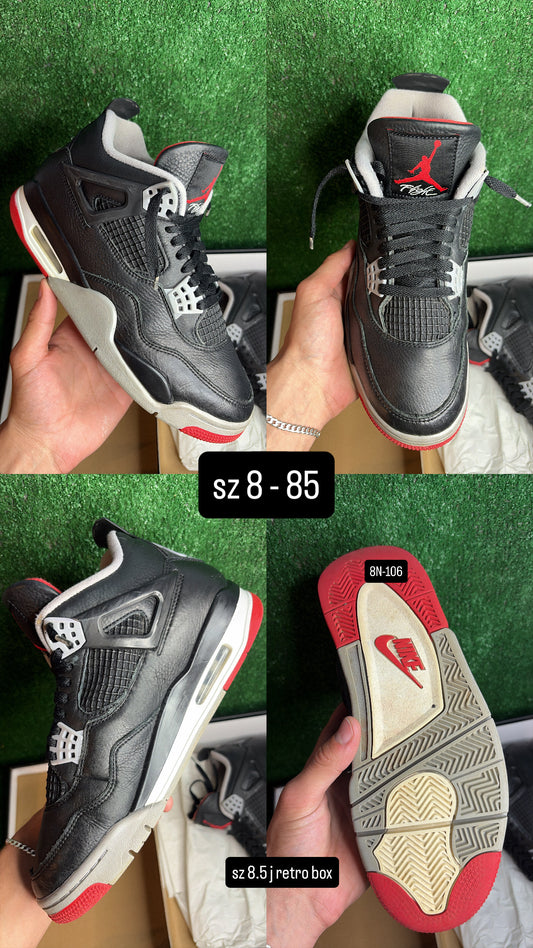 Jordan 4 Bred Reimagined Size 8