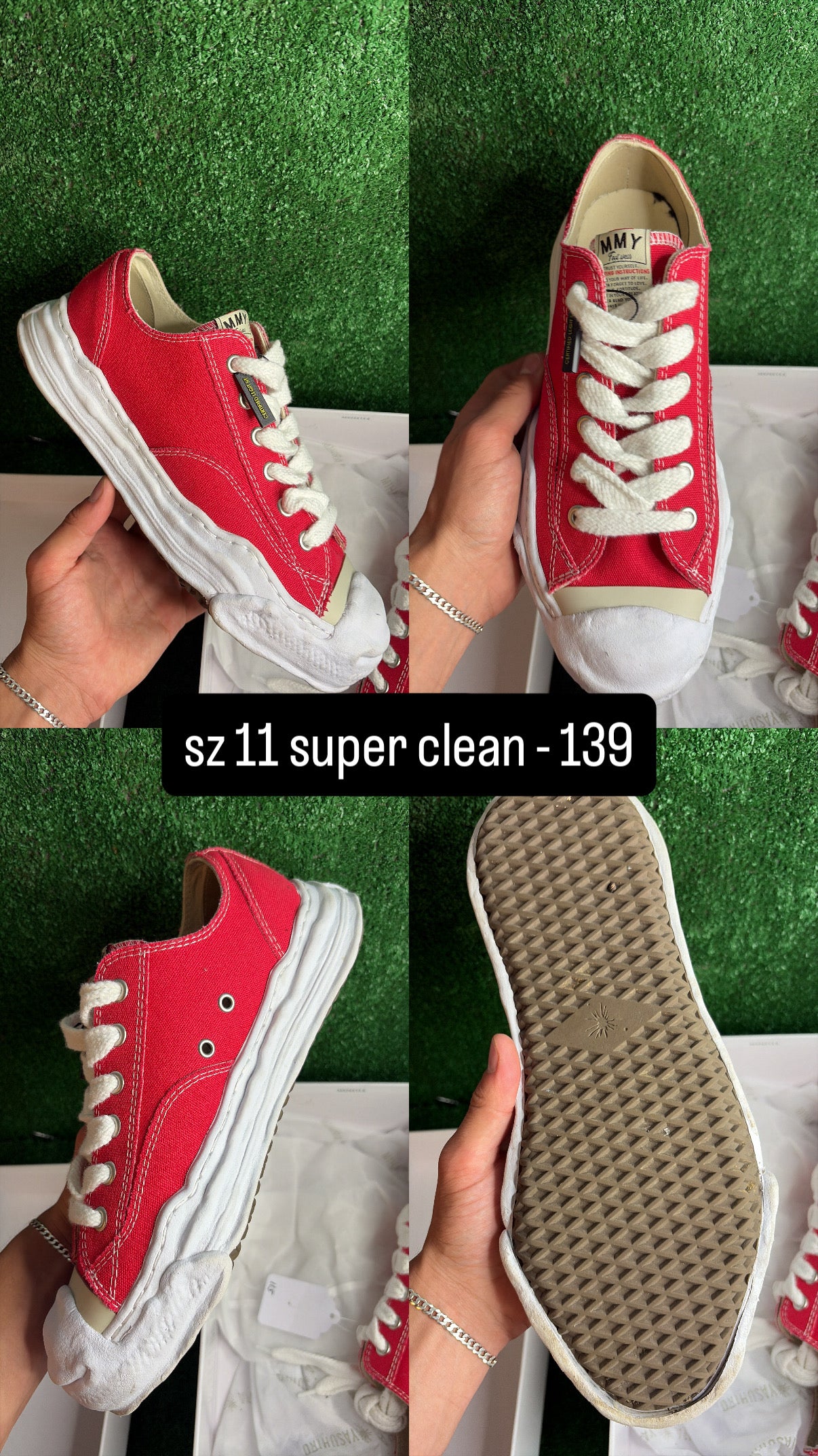 Mason Mihara Yasuhiro OG Sole Canvas Low Red White Size 11