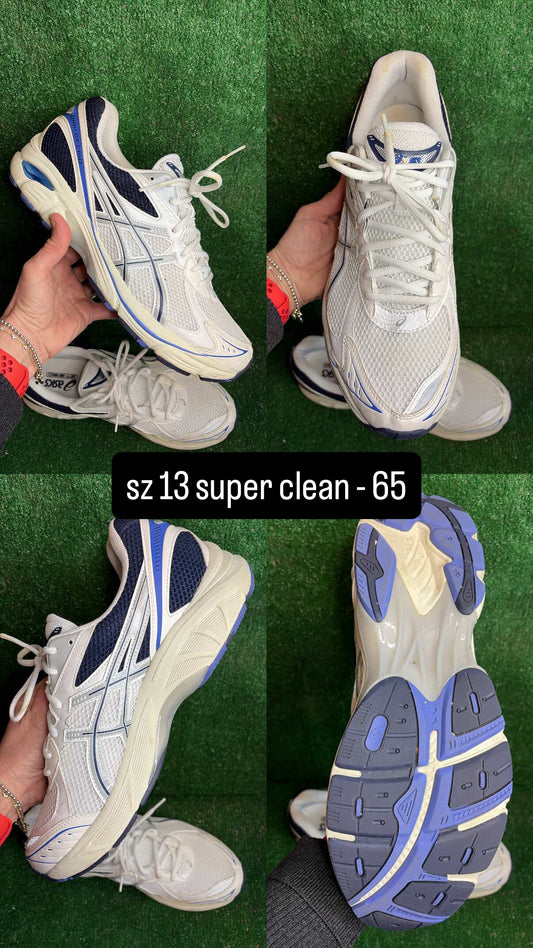 Asics 2160 White Piedmont Grey Blue Size 13