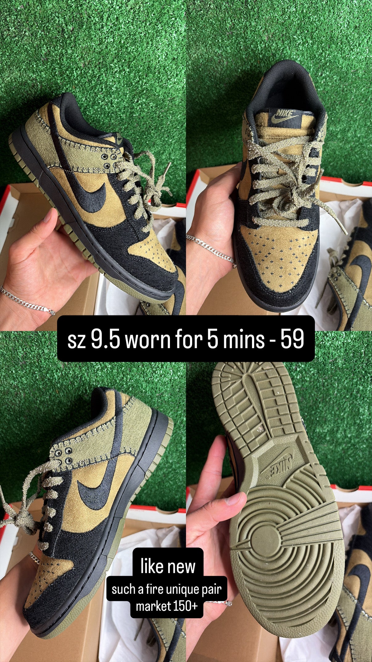 Nike Dunk Low Frankenstein Size 9.5