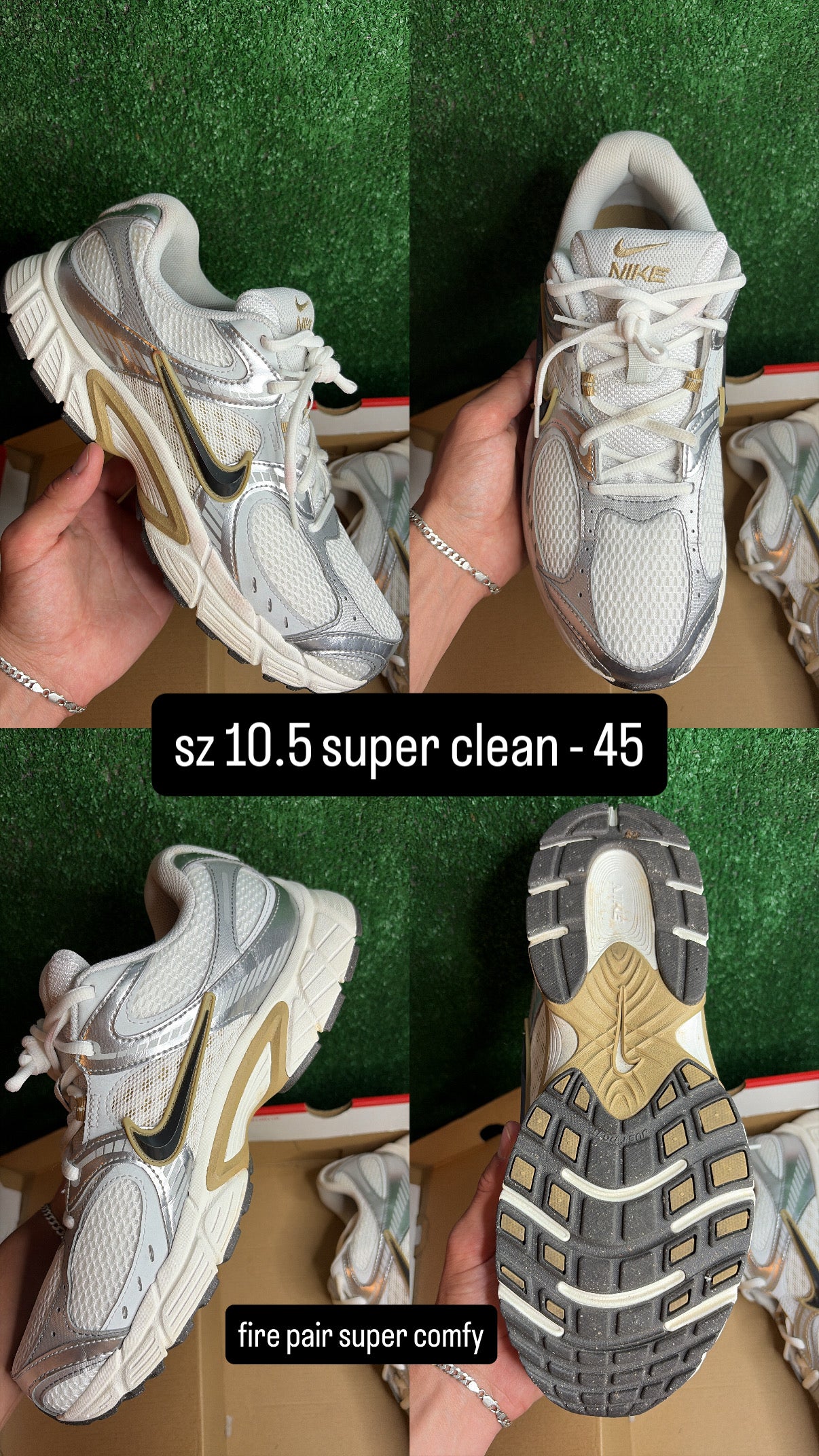 Nike RNR V5 White Metallic Gold Size 10.5